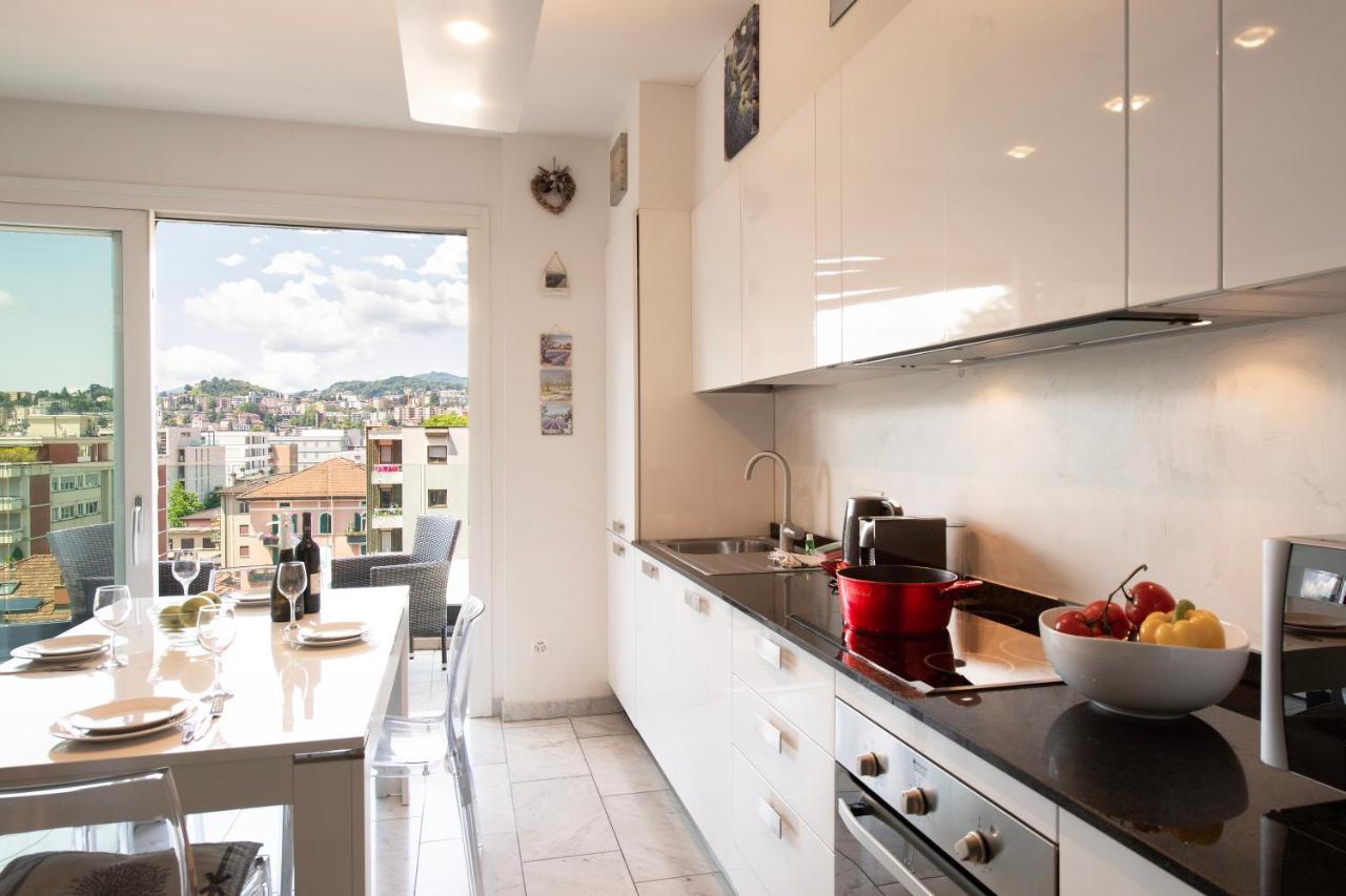 Panoramic Penthouse - Happy Rentals Lugano Bagian luar foto